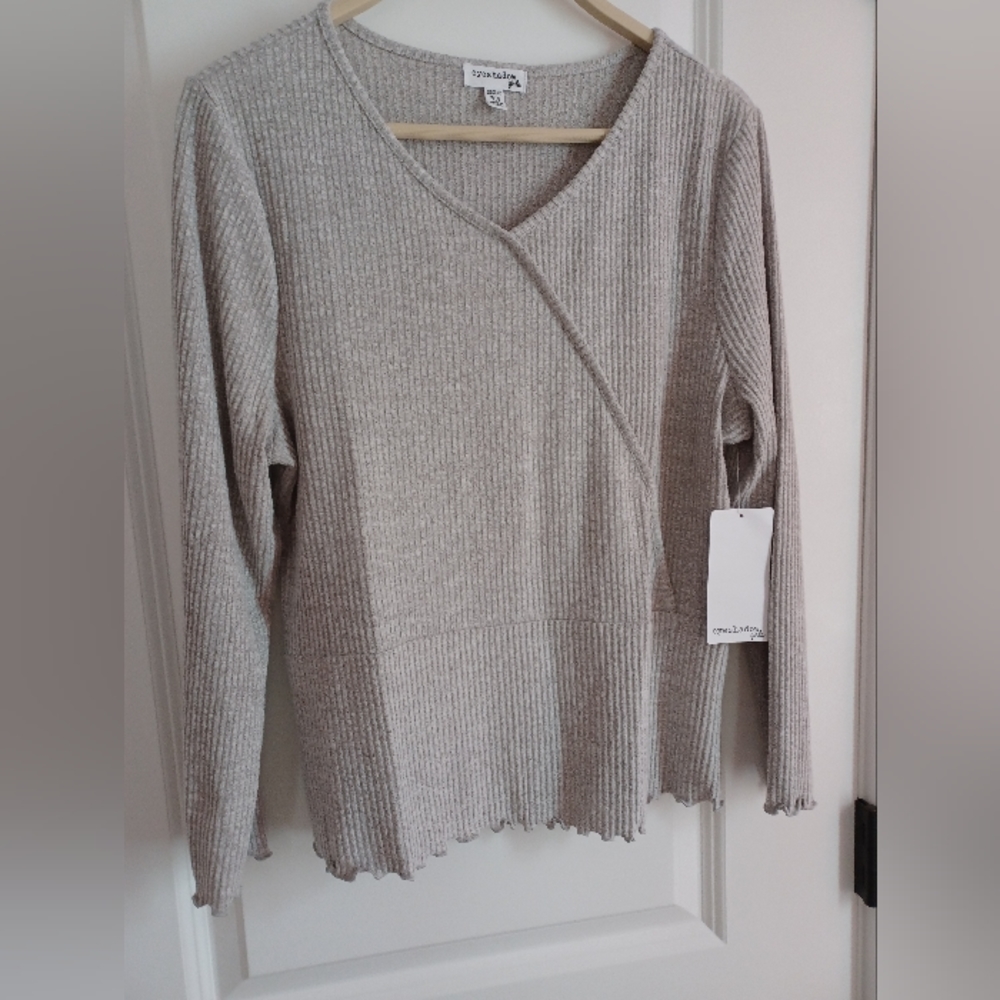 Big Girls Faux Wrap Top